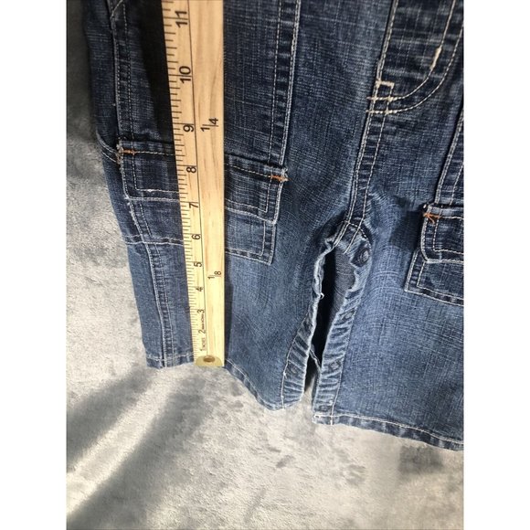 Janie & Jack Blue Denim Overalls With Adjustable Straps & Front Pockets - Picture 6 of 14
